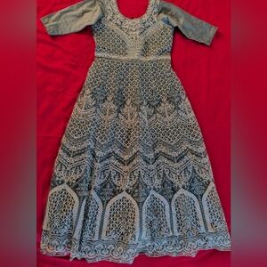 Indian Party Wear Ethnic Gown  Embroidered Women's Dress - XL